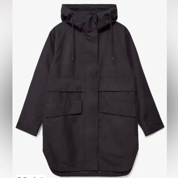 Everlane Jackets & Blazers - Everlane The ReNew Anorak Black Jacket Rain Jacket Women's Size Medium